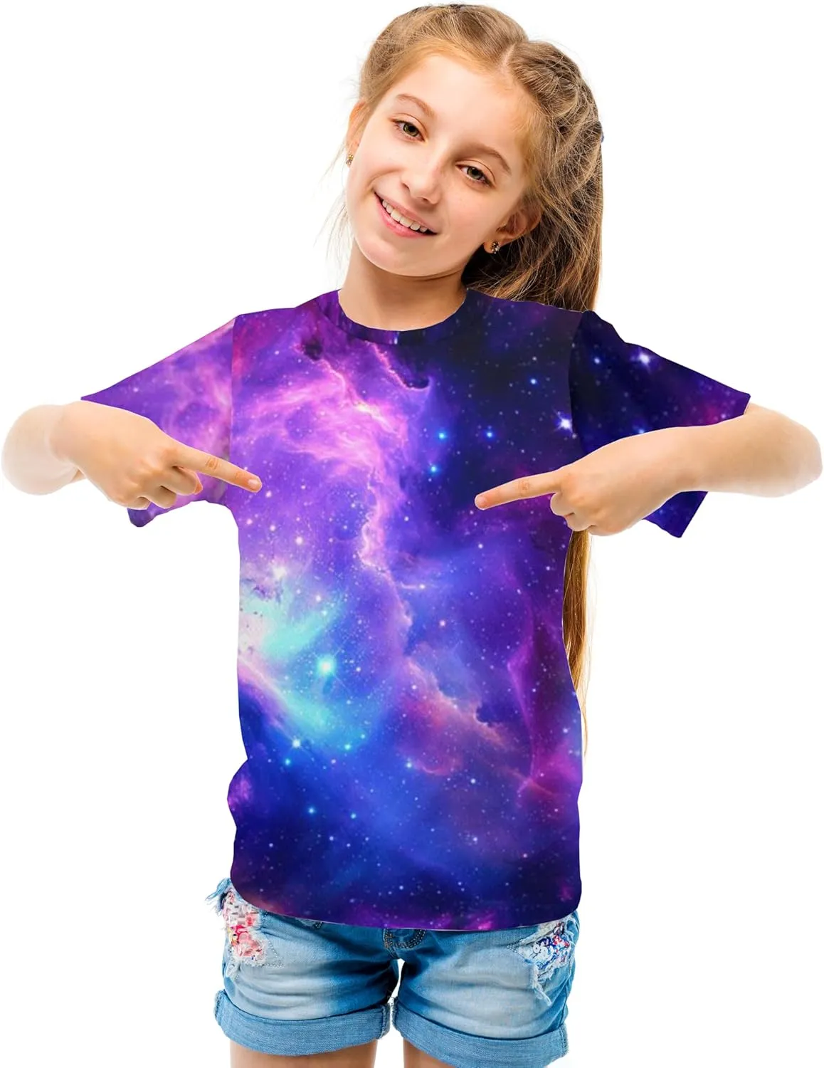 3D Graphic T Shirts for Boys Girls Kids, Casual Crewneck Short Sleeve Tops Tees for Teens 6-16 Years