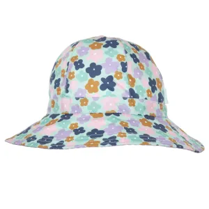 ACORN KIDS - BLOOMS WIDE BRIM SUNHAT: MINT AND MULTI