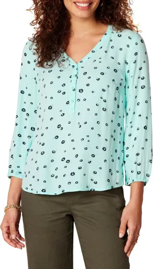 Amazon Essentials Women's 3/4 Sleeve Button Popover Shirt