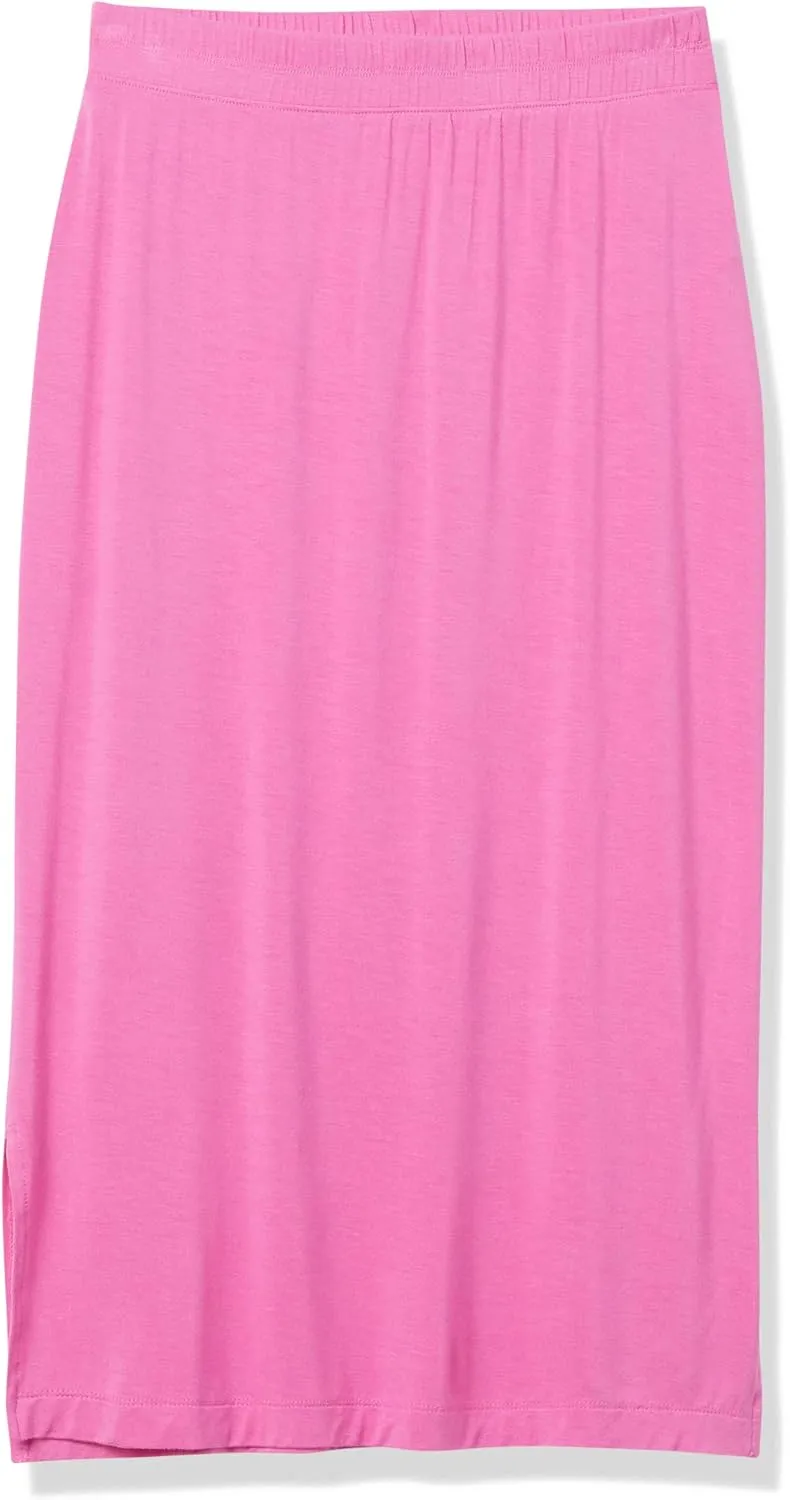 Amazon Essentials Women's Pull-On Knit Midi Skirt (Available in Plus Size)