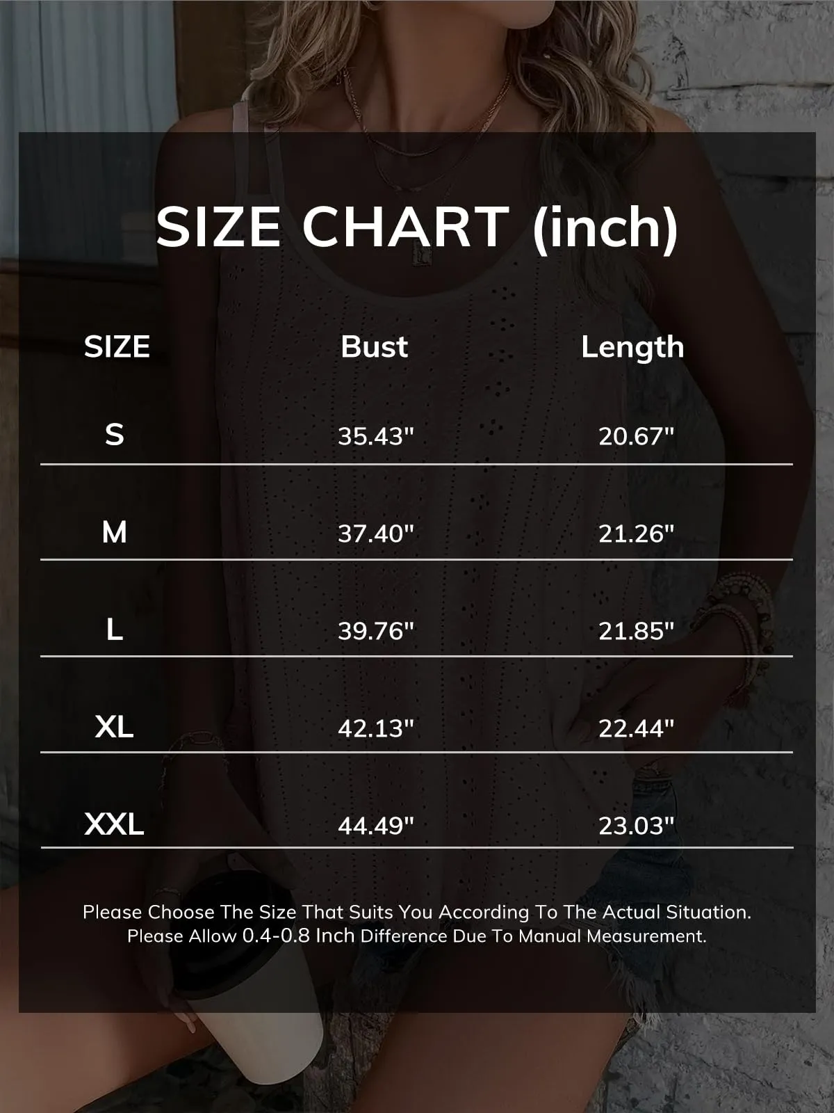 ATHMILE Tank Tops for Women 2025 Fashion Eyelet Embroidery Sleeveless Spaghetti Strap Tops Scoop Neck Sexy Loose Fit Casual Summer Flowy Cami White