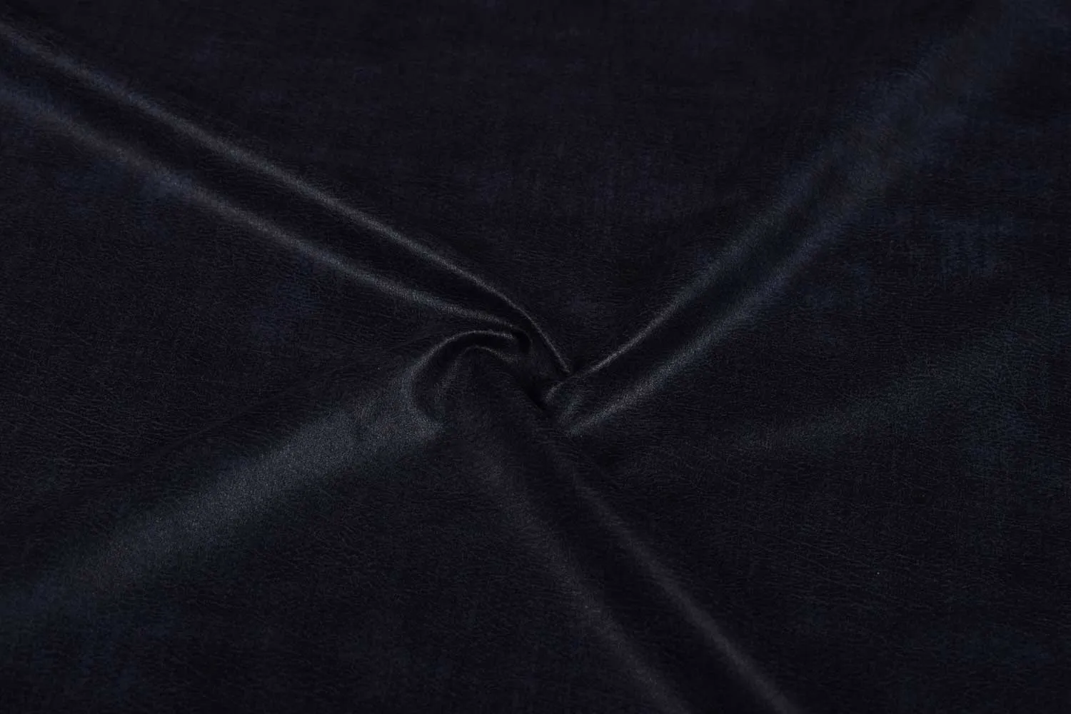 Black Solid Leather Look Fabric