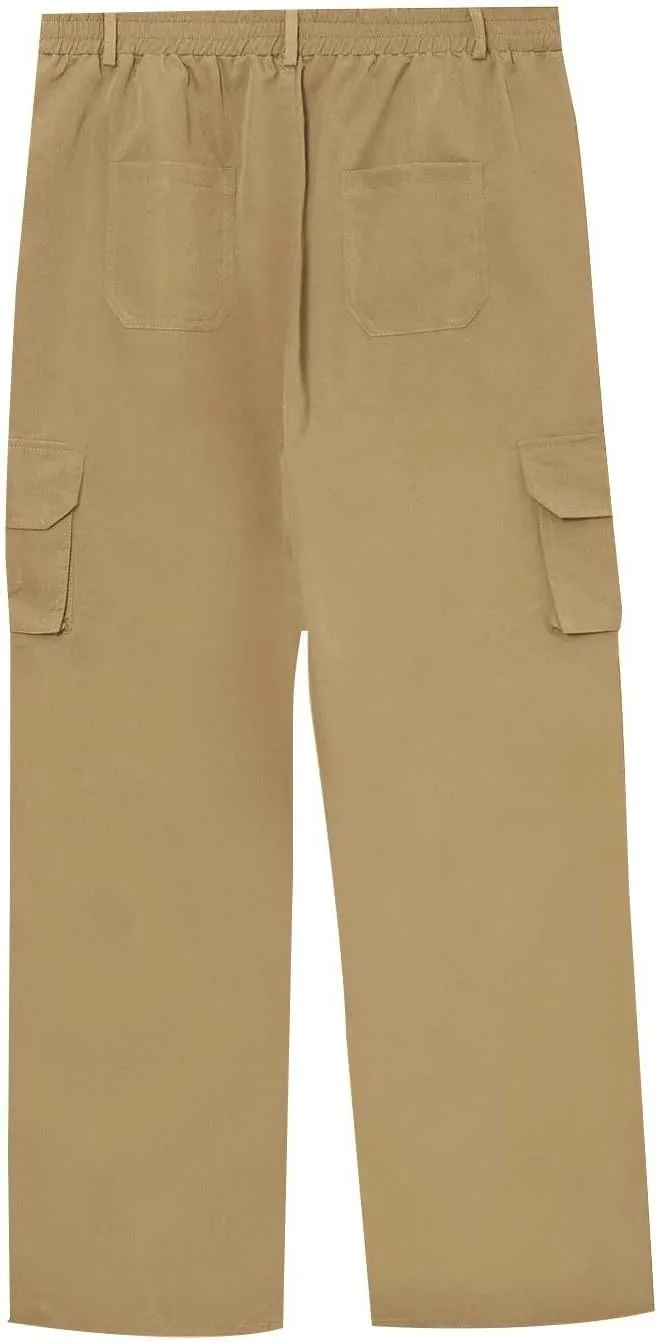 Chinos Pants Men Slim Fit Cargo Pants Stretch Relaxed Fit Jogger Sweatpants Straight Fit Hiking Work Pants w/Pockets