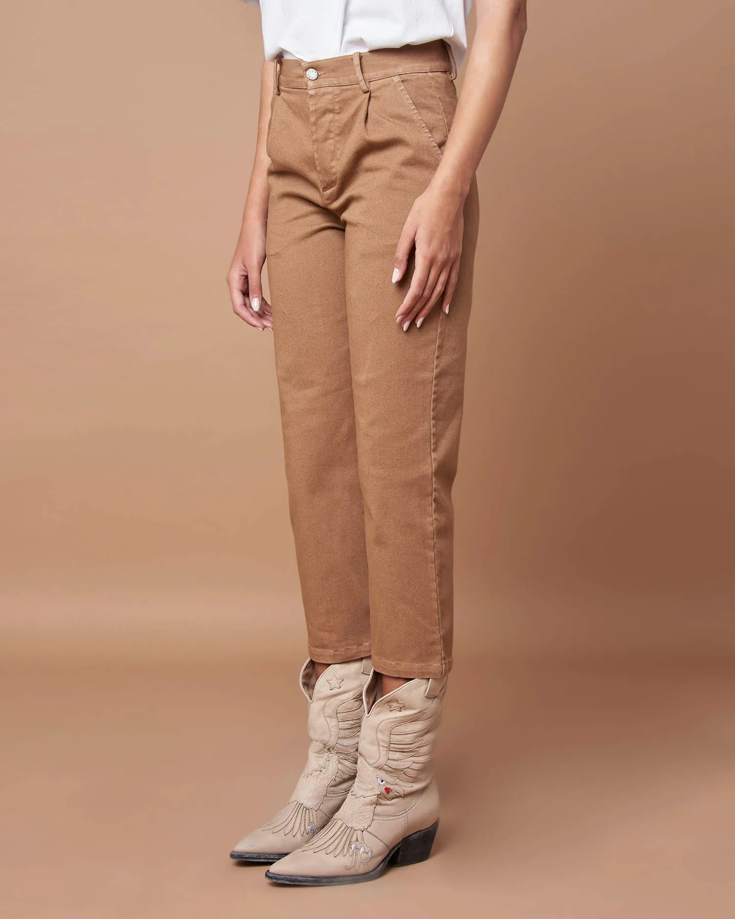 Cropped chino trousers