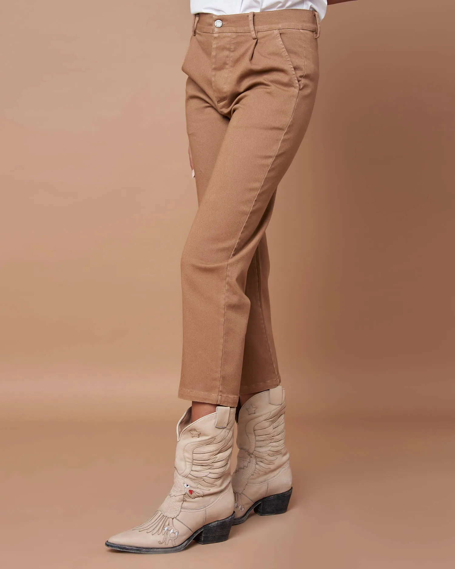 Cropped chino trousers