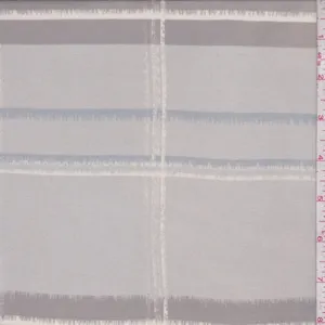 Grey/Dark Taupe Shadow Plaid Silk Chiffon Fabric