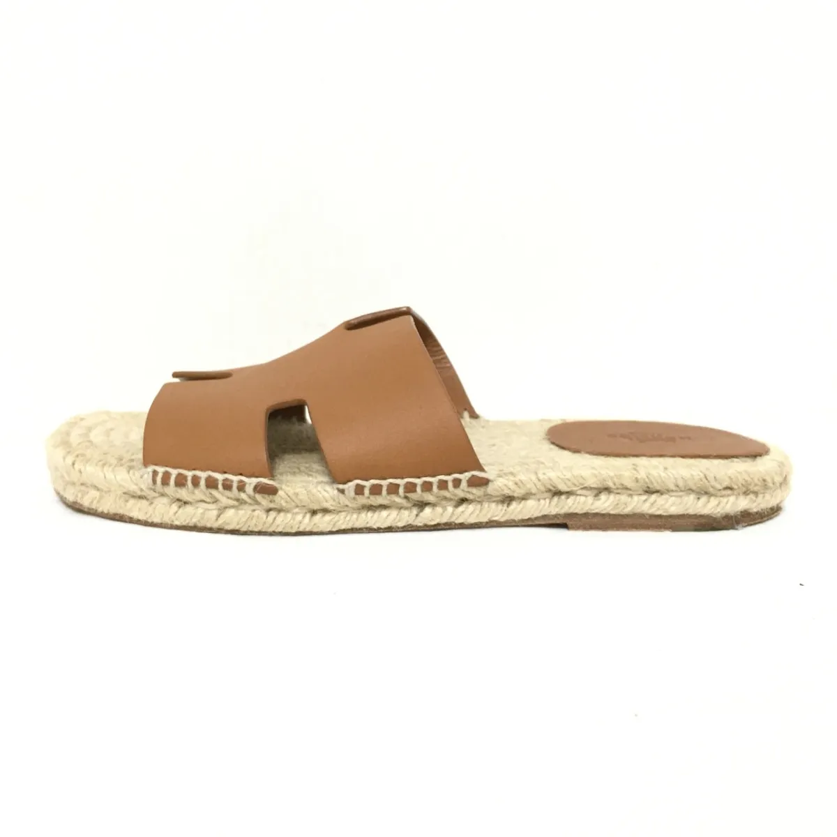 Hermès Antigua Gold Sandals, 40