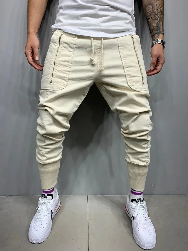 KOR Premium Quality Cargo Multi-Pocket Skinny Cotton Pants