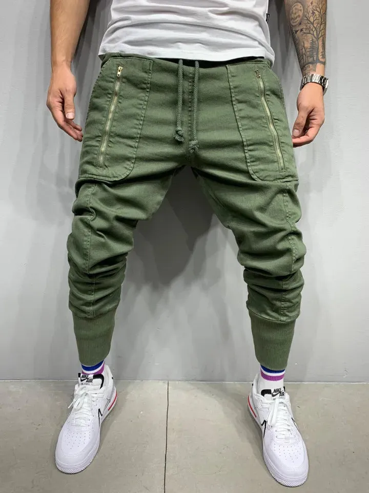 KOR Premium Quality Cargo Multi-Pocket Skinny Cotton Pants