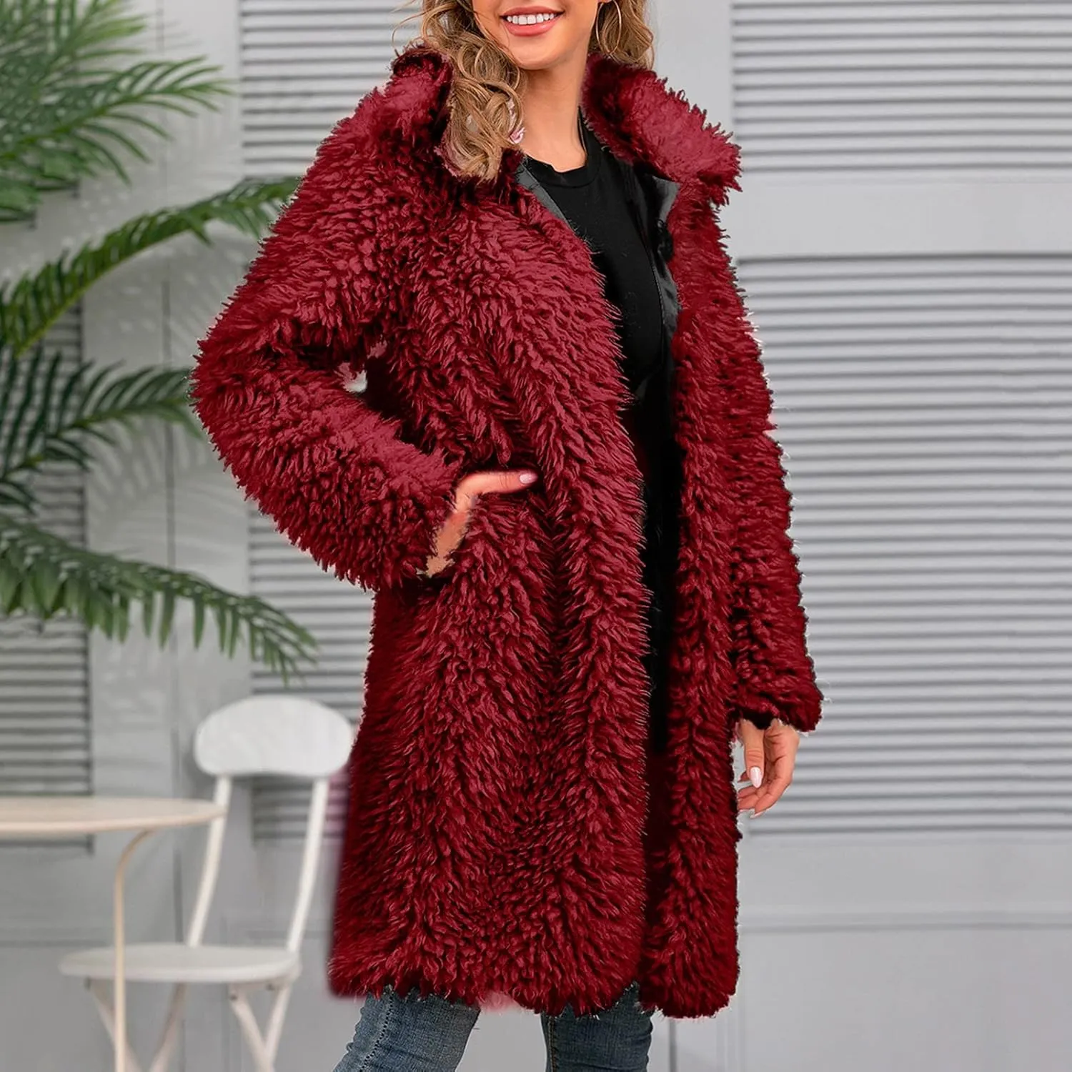 LCMTWX Trench Coat for Women 2023 Furry Women Long Jacket Faux Sleeve Short Warm Women's Coat Cropped Jacket Puffer
