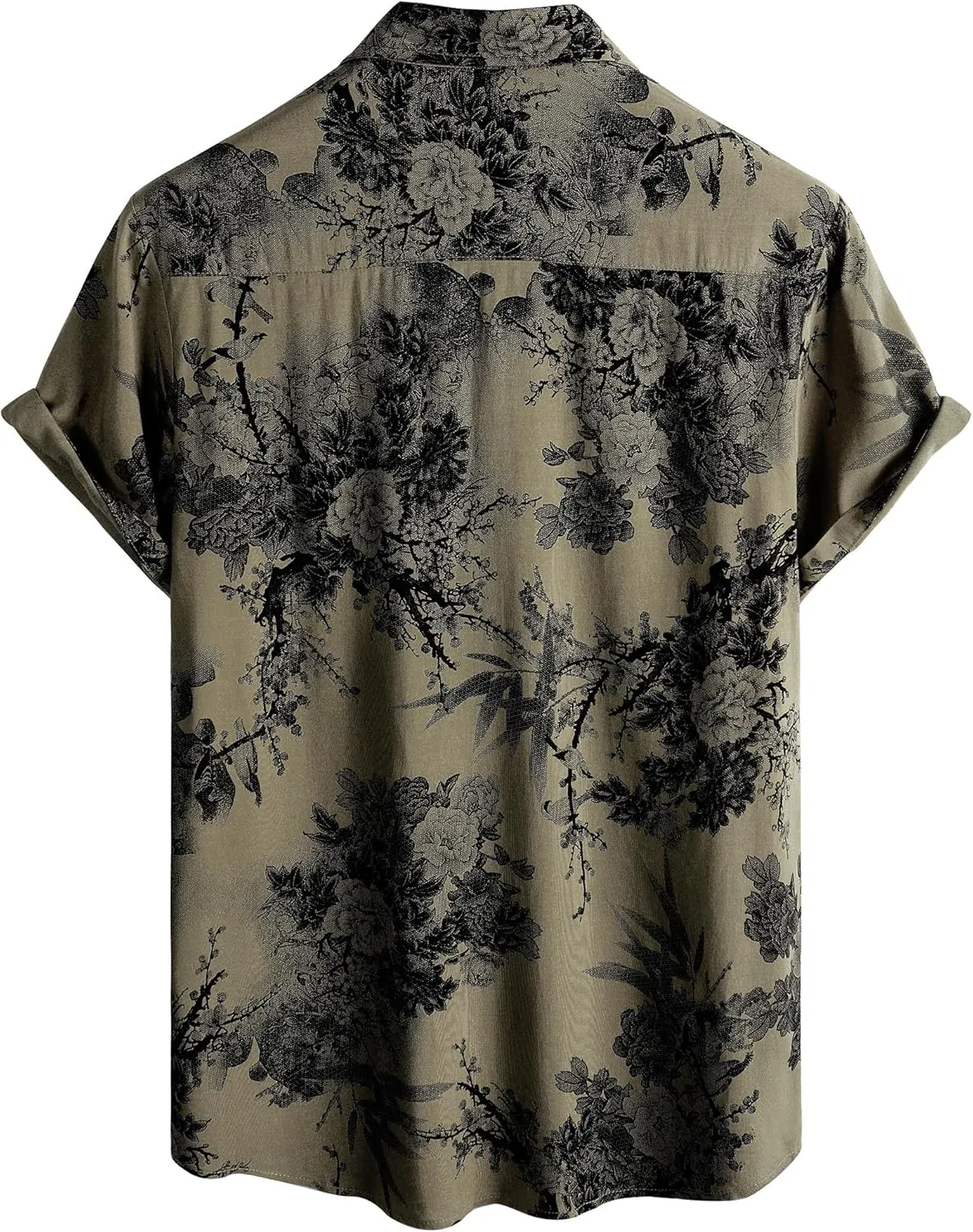 Mens Hawaiian Shirt Short Sleeve Button Down Tropical Shirts Casual Floral Summer Beach Shirt