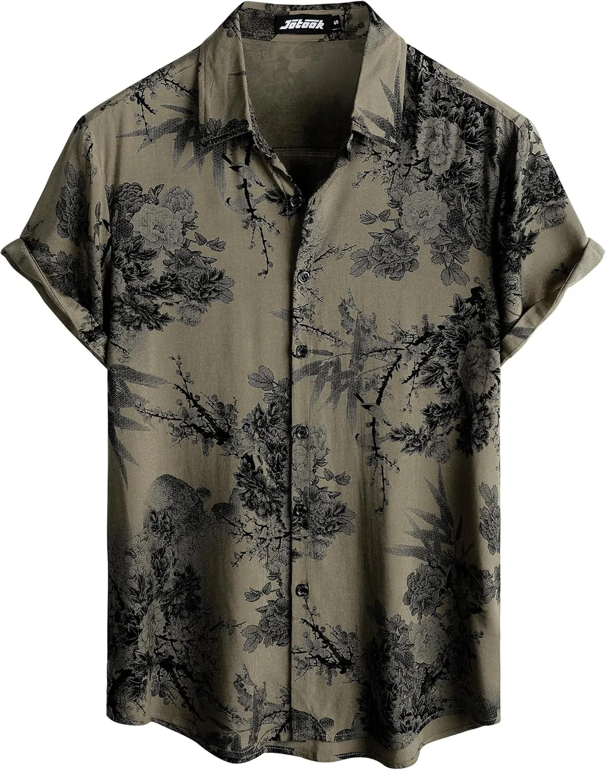 Mens Hawaiian Shirt Short Sleeve Button Down Tropical Shirts Casual Floral Summer Beach Shirt