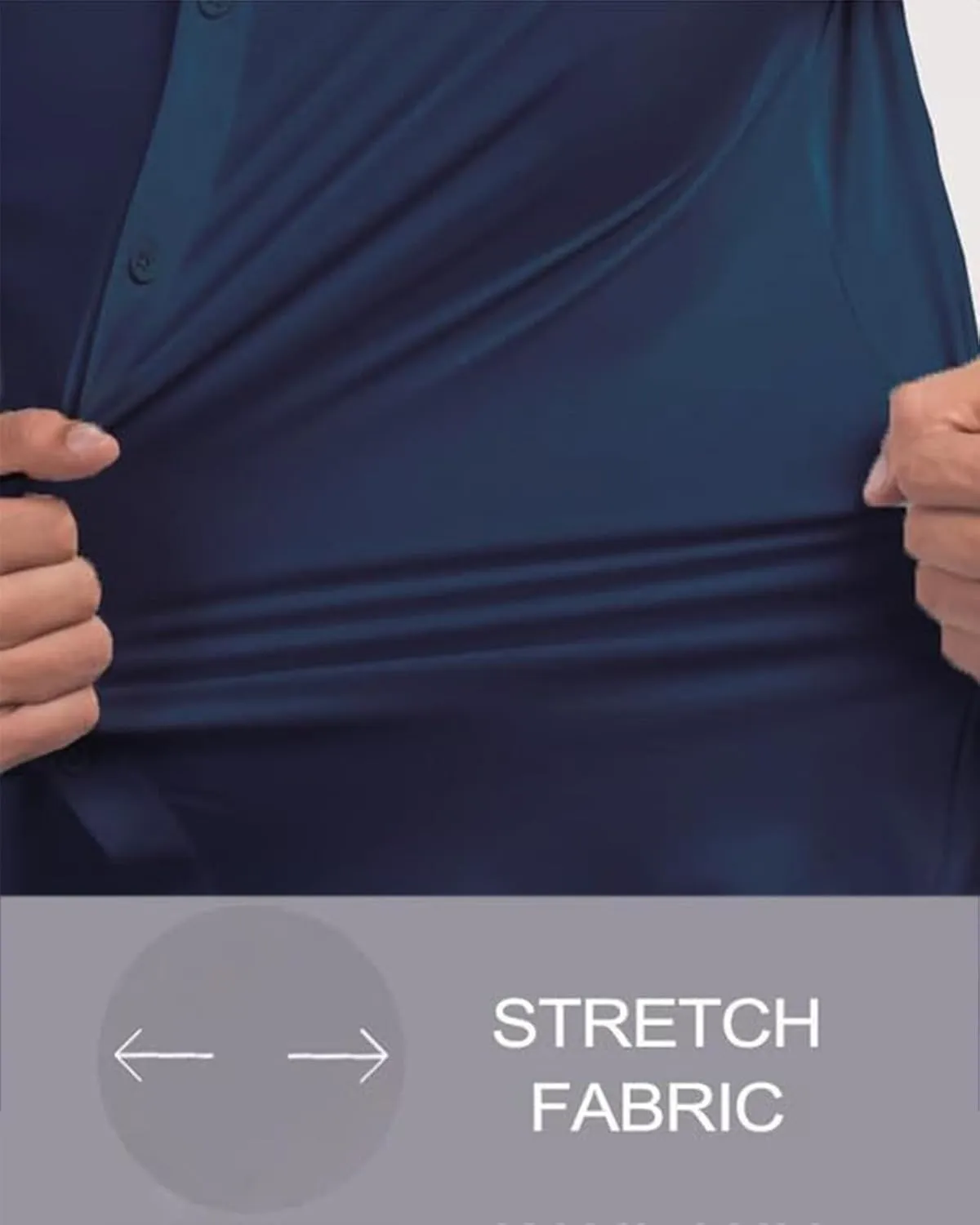 Men's Muscle Fit Dress Shirts Short Sleeve Button Down Slim Fit Stretch Wrinkle Summer Shirt for Men