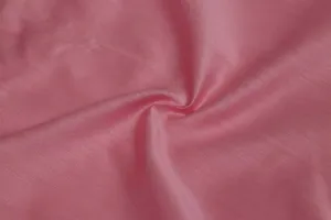 Precut of 1 Meter of Rose Pink Plain Chanderi Cotton Silk Fabric