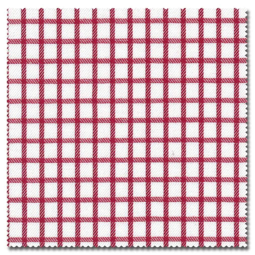 Red On White Check Shirt